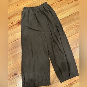 Ozma Silk noil wide cropped Pants SZ M